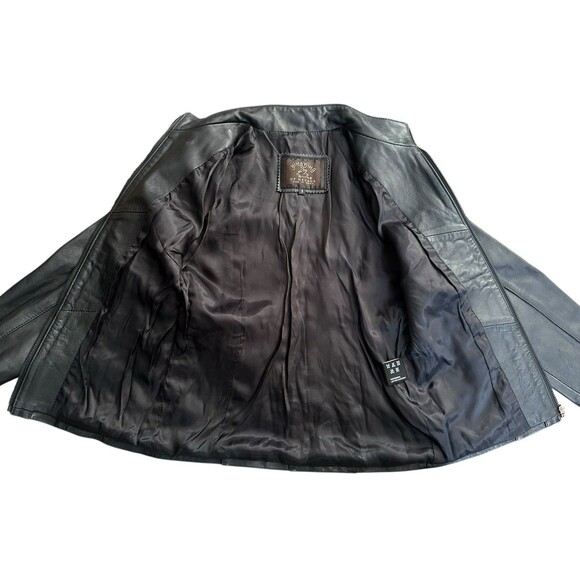 Ying Ying of Nevada Black Leather Jacket Studded Sz S Grunge Goth Y2K Rare Biker - Picture 4 of 16